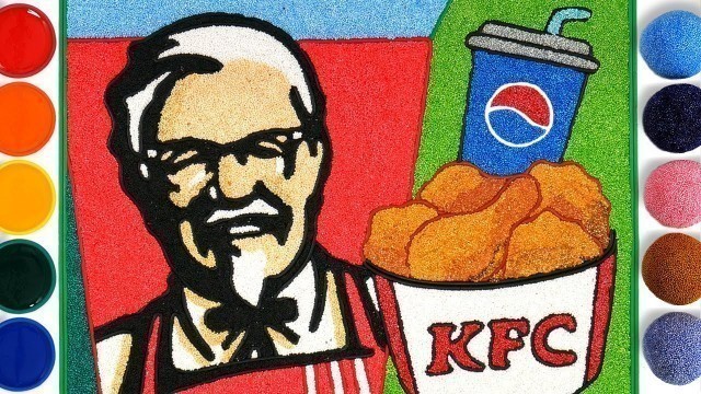 'Coloring Fast food KFC Chicken with Foam clay | Menggambar & Mewarnai ayam goreng Coca Cola'