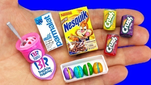 '10 DIY MINIATURE  FOOD AND DRINKS HACKS AND CRAFTS !!!!'