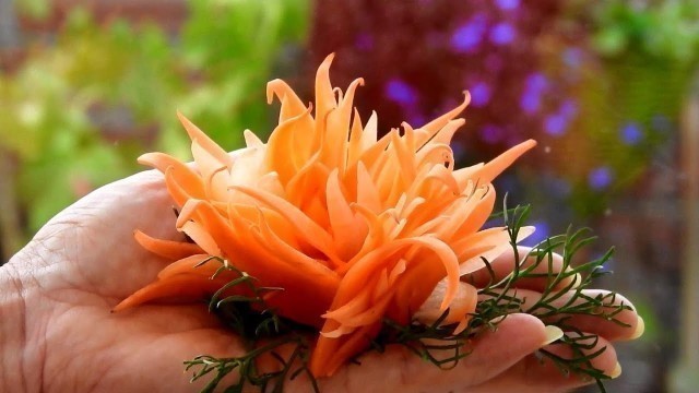 'How to Make Carrot Rose Flowers - Fun Food For Kids | Cute Food Creations'