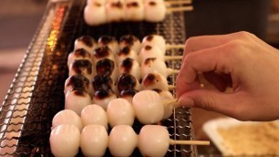 'DANGO MOCHI | Rice Dumpling | Japanese Street Food | Osaka Japan'