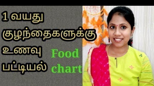 'Food Chart for 1 to 2 year old baby in tamil| 1 year old baby food recipes  tamil|littleheartstamil'