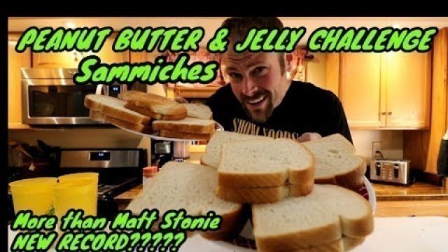 'Peanut Butter & Jelly WORLD RECORD Challenge (1-Minute)MAN VS FOOD'