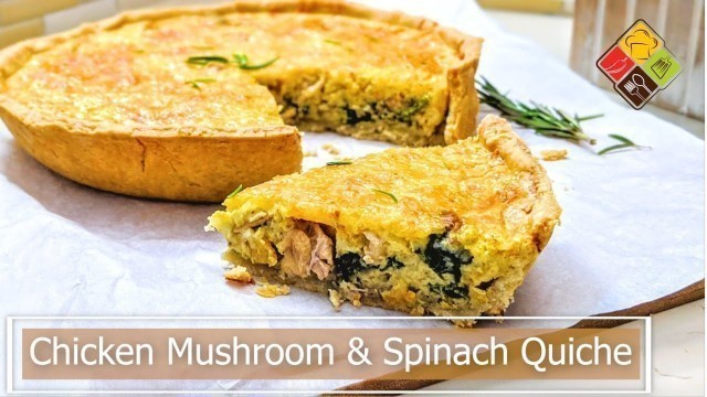 'Triple Cheese Chicken & Mushroom Quiche and Mini Quiche |Easy Pastry from Scratch by foodstalgia_usa'