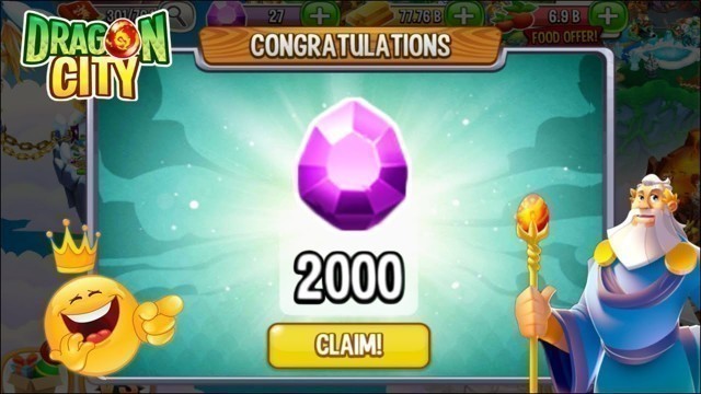 'Dragon City - How to get 2000 Gems Reward for FREE 2020 