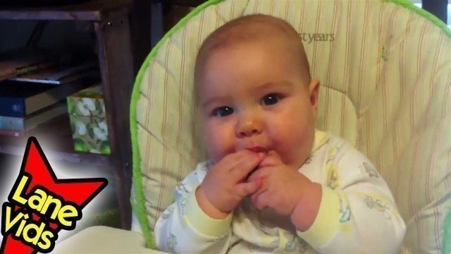 '6 Month Old Eats Cucumber - Video 6 - Baby-led Weaning (BLW) - TheFunnyrats - TheFunnyrats'