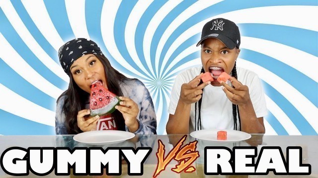 'REAL FOOD VS. GUMMY FOOD!!'