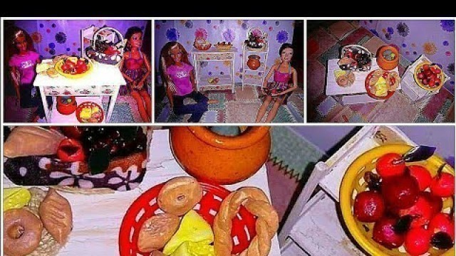 'DIY Barbie Miniature food ~ Como hacer comida miniatura para muñecas'