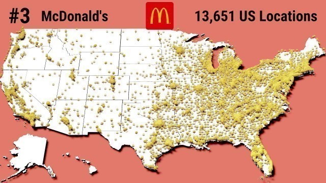 'Map Comparison - The 30 Biggest US Fast Food Chains'