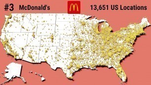 'Map Comparison - The 30 Biggest US Fast Food Chains'