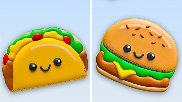 'Cute Cookies | Fun and Creative Cookies Decorating Ideas With Food Themes | So Yummy Cookies'