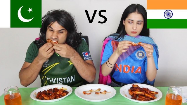 'Pakistan vs India HOT WING CHALLENGE! | Nasreen | Peri | Rahim Pardesi'