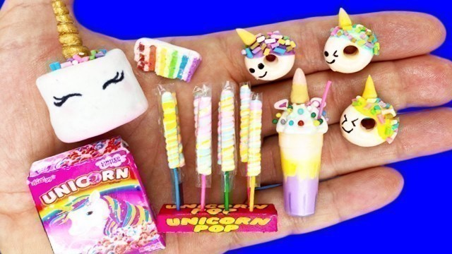 '15 DIY MINIATURE FOOD UNICORN REALISTIC HACKS AND CRAFTS AND MORE DIY CRAFTS FOR BARBIE DOLLHOUSE !'