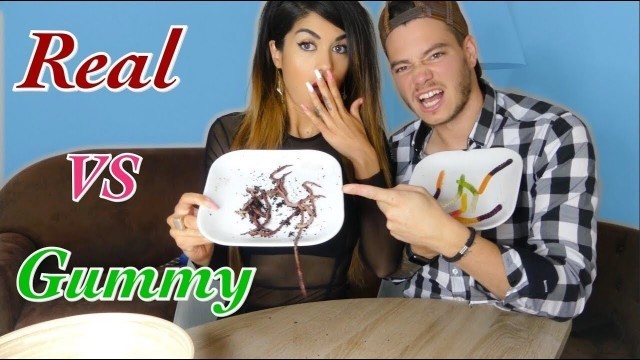 'REAL FOOD VS GUMMY FOOD ! CHALLENGE - LAUREN CRUZ'