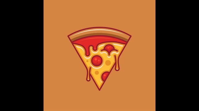 'How to design vector  pizza using adobe illustrator. Fast food logo design tutorial.'