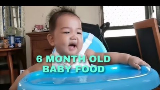 '6 MONTH OLD BABY FIRST TIME EATING MASHED BANANA | BABY FOOD | MY CUTE PAMANGKIN'