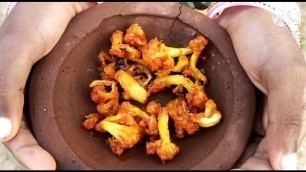 'Miniature Cauliflower chilly prepared me | காலிஃப்ளவர் சில்லி | Mini Food | miniature food recipes'