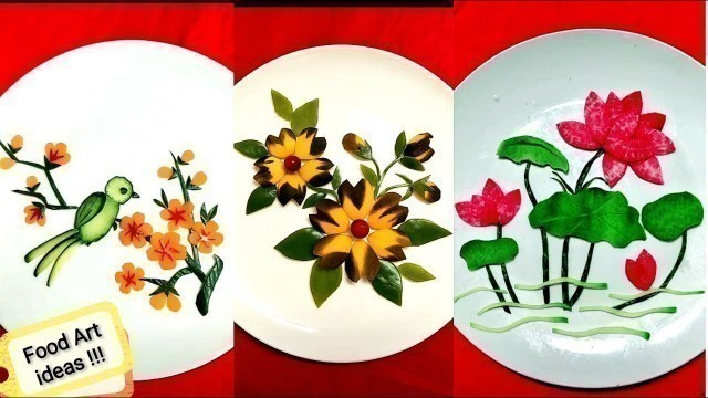 '8 Cute Food Creations - Fruit Flower/Vegetable Flower Carving and Garnish trick - Creative Food DIY'