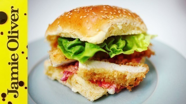 'Crunchy Chicken Schnitzel Burger | Aaron Craze'