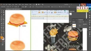 'Fast Food Logo Making in Adobe Illustrator | BURGER LOGO | MULTIMEDIA GURU | URDU/HINDI'