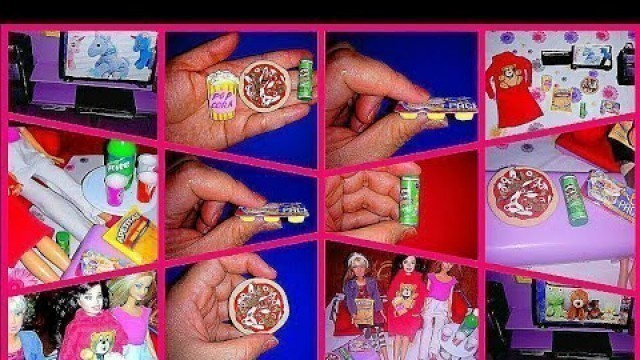 'DIY Barbie Miniature food - Como hacer comida ropa y accesorios miniaturas para muñecas'