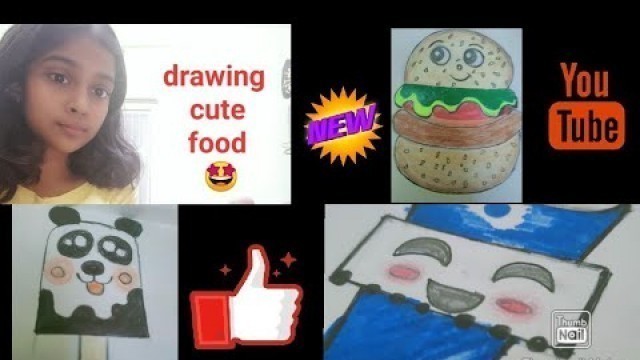 'Drawing cute food drawings , cute burger