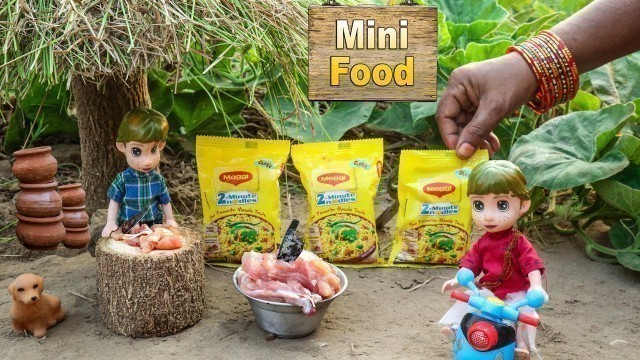 'Miniature Chicken Maggi Masala | Mini Meggi Recipe | Mini Cooking | Tiny Cooking | Mini Food Cooking'