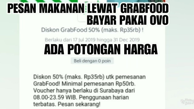 'CARA PESAN MAKANAN DI GRABFOOD MURAH PAKAI KODE PROMO BAYAR SETENGAH HARGA !!!'