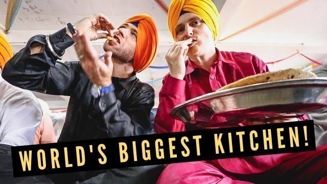 'Visiting GOLDEN TEMPLE in Amritsar + Eating INDIAN FOOD in WORLD’S BIGGEST KITCHEN w/ 100000 People!'