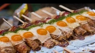 'Japanese Street Food - Hashimaki Takoyaki and more Festival Foods in Japan'