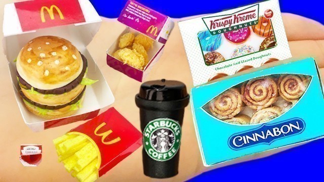 '16 DIY MINIATURE FAST FOOD REALISTIC HACKS AND CRAFTS AND MORE DIY CRAFTS FOR BARBIE DOLLHOUSE !'