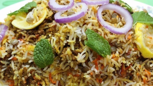 'Quick Version of Keema Masoor Pulao Biryani Recipe | Pakistani Food Recipe Channel'