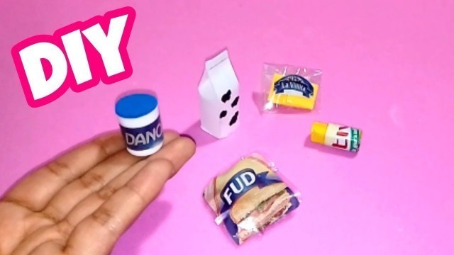 '5 Comidas en Miniatura para Muñecas Barbie | DIY 5 Miniature food for Barbie Doll'