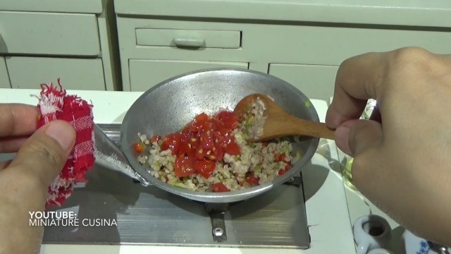 'ASMR Mini Food: Spaghetti Bolognese |Miniature Cooking Sounds | MINIATURE REAL KITCHEN SET )'