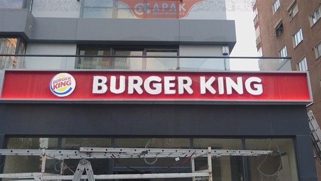 'Burger King signage | Şube tabelaları (Kurumsal kimlik bayi cephe tabelası) fast food signboard'