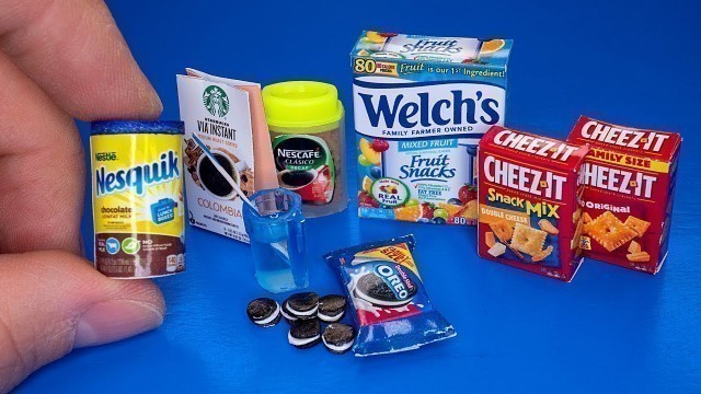 'DIY How to make miniature food pack for Barbie Dollhouse Crafts and hacks'