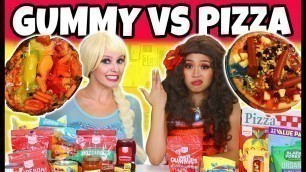 'GUMMY VS REAL FOOD CHALLENGE. (Elsa vs Moana Characters) 2018'