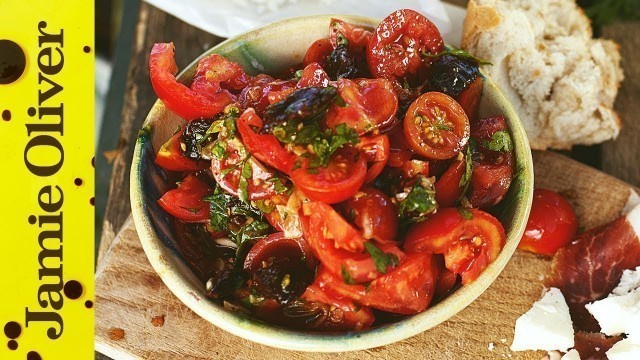 'The best Tomato Salad and Chorizo by Jamie Oliver'