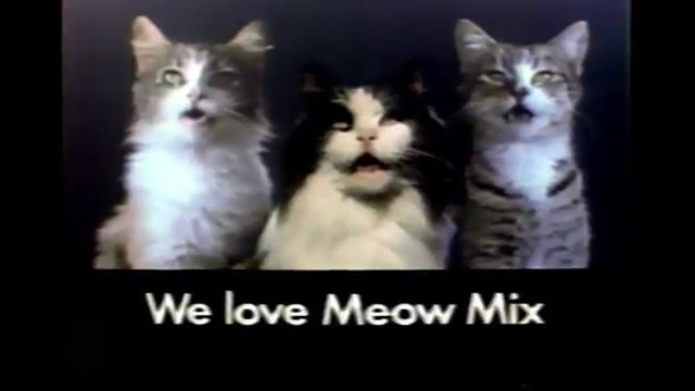 'Meow Mix Meow Tones Purina Singing Cat Food TV Commercial 1984'