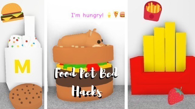 'CUTE & FOOD Pet Bed Hacks ♡ Roblox Adopt Me'