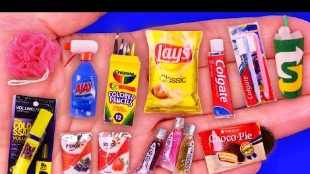 '17 DIY MINIATURE FOOD, SCHOOL SUPPLIES AND MORE ❤️ BARBIE HACKS & CRAFTS~'