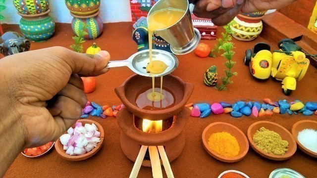 'Miniature Egg Roast | Miniature Cooking | Egg Fry Recipe | Mini Food'