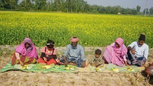 'VILLAGE FOOD Easy And Low Cost Morning Meal KORKORA VAT VAJI RECIPE Fresh Winter Vegetable HARVEST'