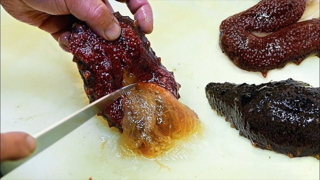 'Japanese Street Food - RED SEA CUCUMBER Seafood Japan'