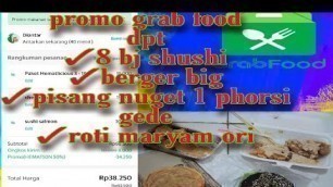 'grab food promo, dengan kode promo, terbatas , jadi buruan ya, burger'