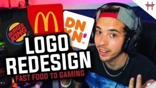 'Redesigning FAST FOOD Logos as GAMING Logos'