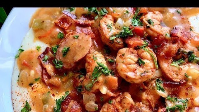 'Southern Shrimp and Grits - How to make Shrimp and Grits | Let\'s Eat Cuisine'