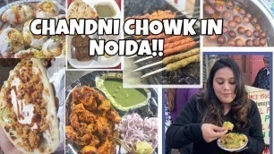 'CHANDNI CHOWK IN NOIDA - Brahmaputra Plaza | Street Food'