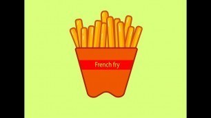 'Flat Design|French Fries|Logo design,Fast Food Fries icon in Illustrator cc'