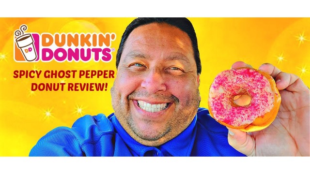 'Dunkin’ Donuts New \"Spooktacular\" Spicy Ghost Pepper Donut Review!'