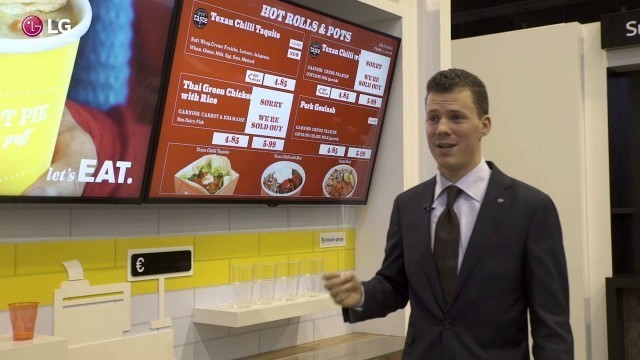 'ISE2015 LG Signage for QSR Fast Food Vertical'